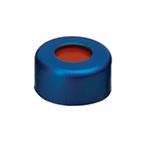11mm Aluminum Crimp Seal (blue) with Septa PTFE/Red Rubber, pk.100